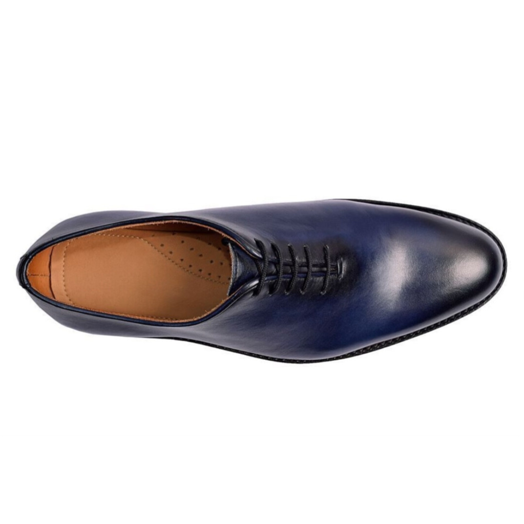 The Lincoln – Midnight Blue Patina Classic Leather Dress Shoes