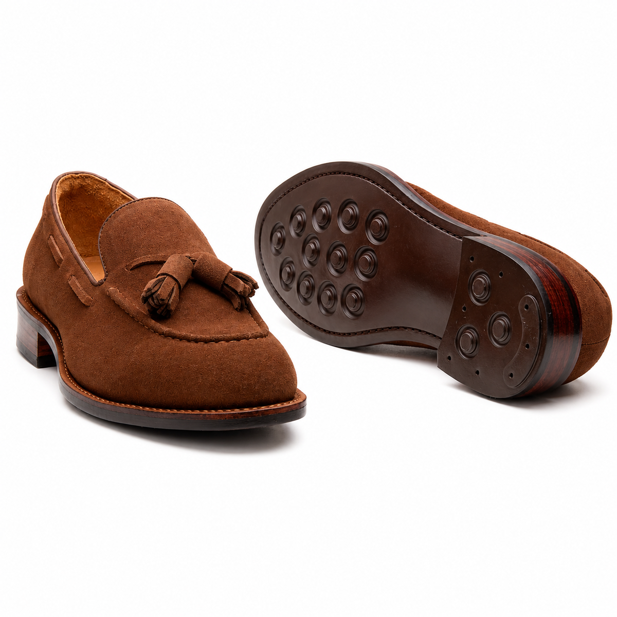 Oswald - Brown Suede Tassel Loafer
