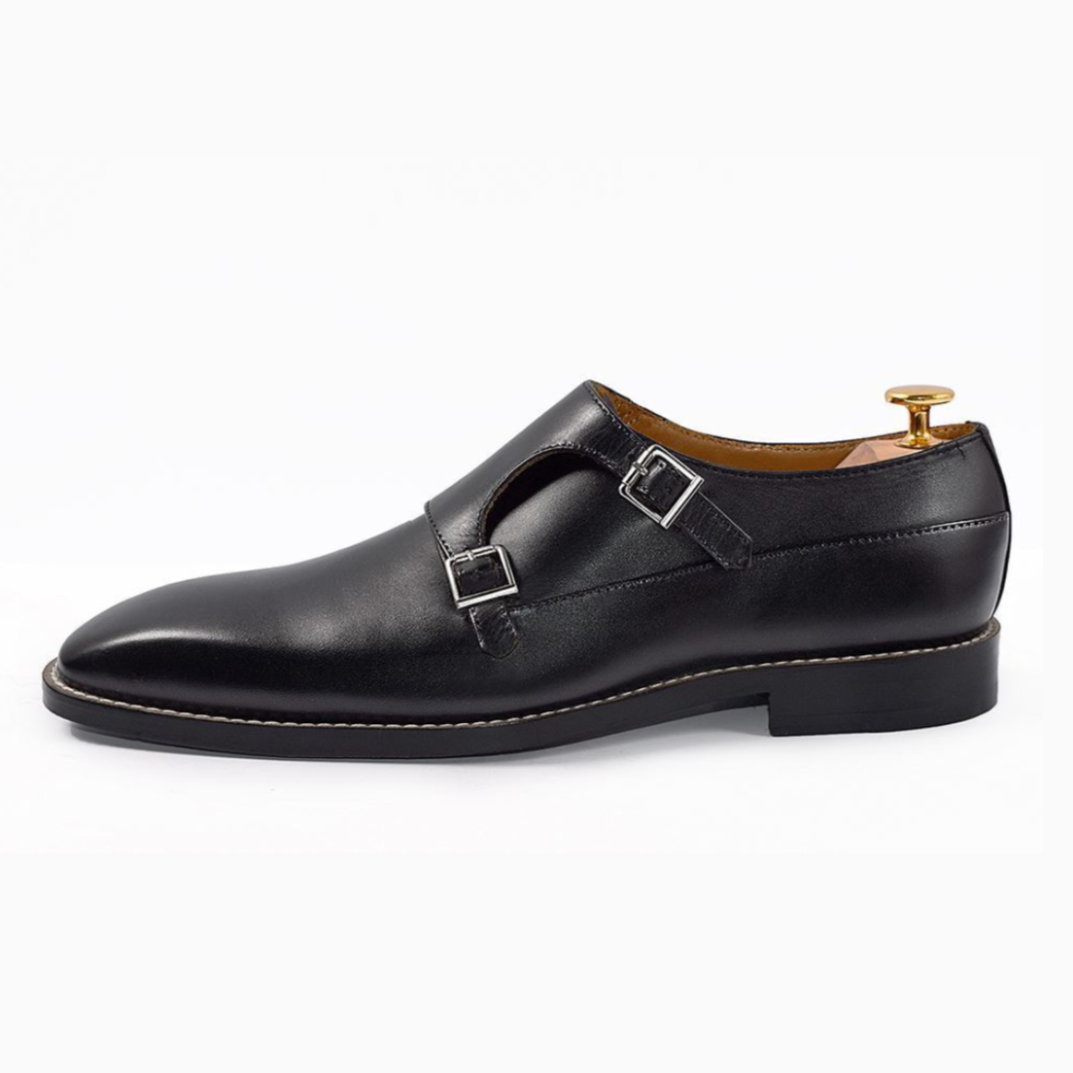The Barcelona – Double Monk-strap in Black