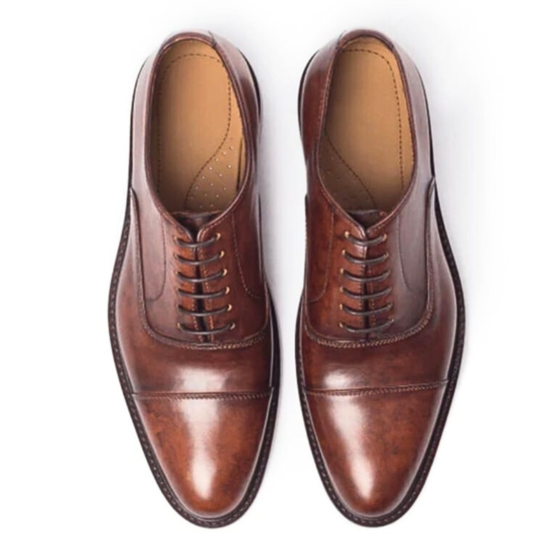 The Vienna – Tobacco Patina Cap Toe Oxford Shoes