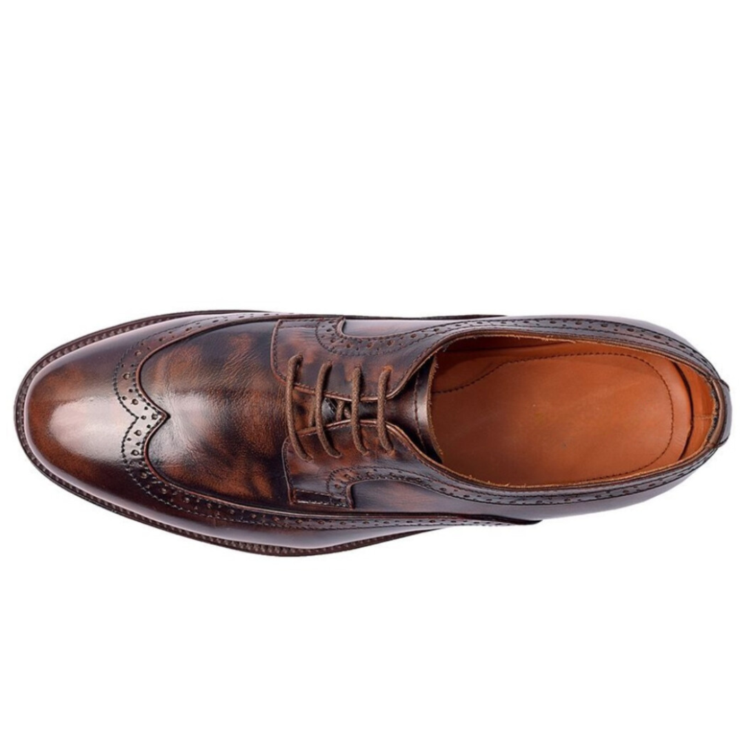 The Gibson – Handcrafted Derby in Walnut Double Shaded Brown Patina