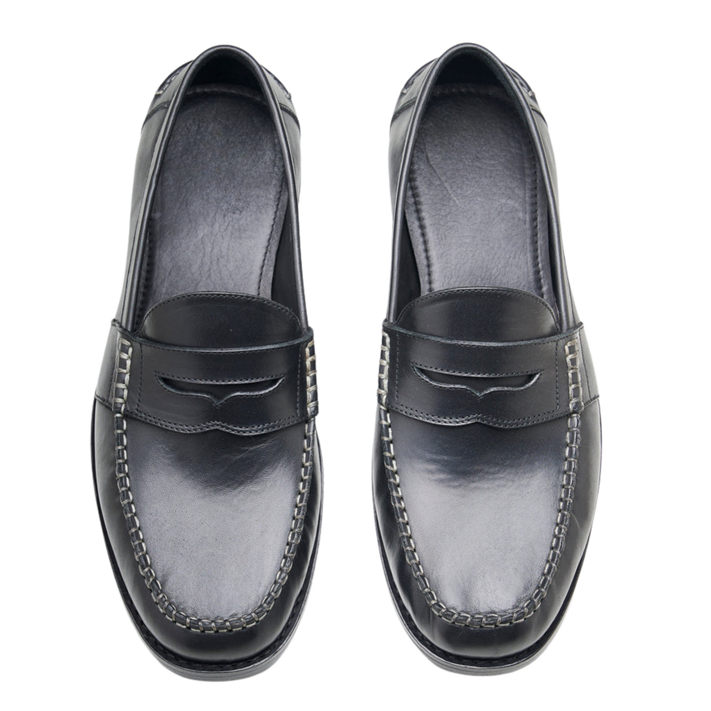 The Fero – Handcrafted Saddle Penny Loafer In Black
