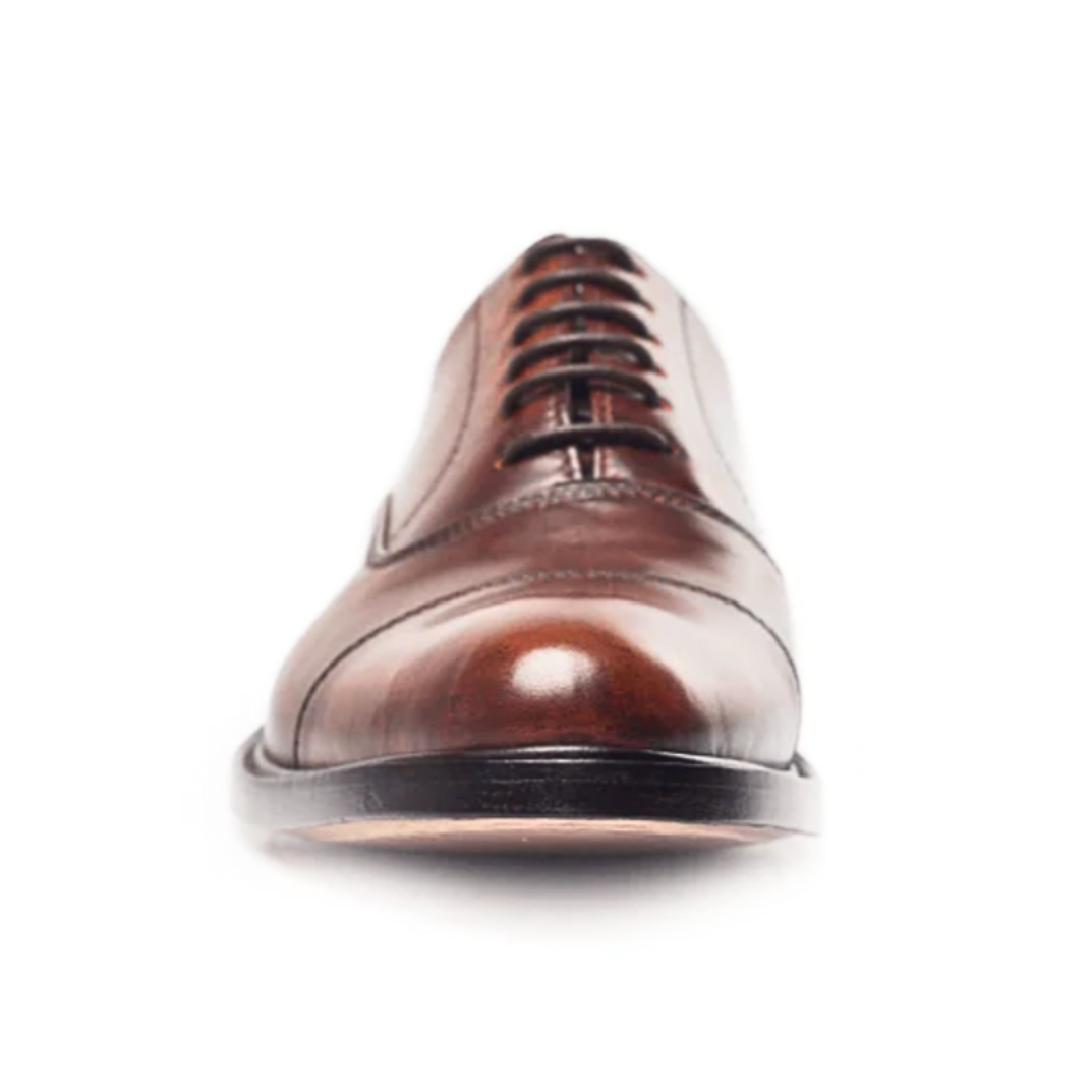 The Vienna – Tobacco Patina Cap Toe Oxford Shoes