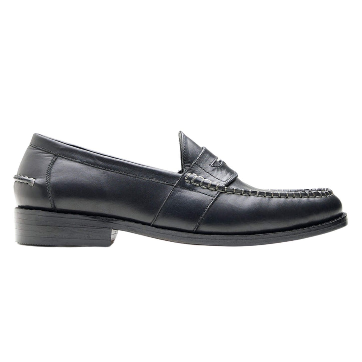 The Fero – Handcrafted Saddle Penny Loafer In Black