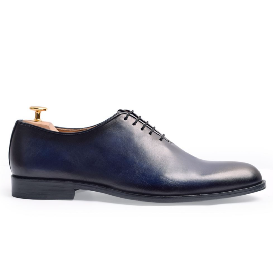 The Lincoln – Midnight Blue Patina Classic Leather Dress Shoes
