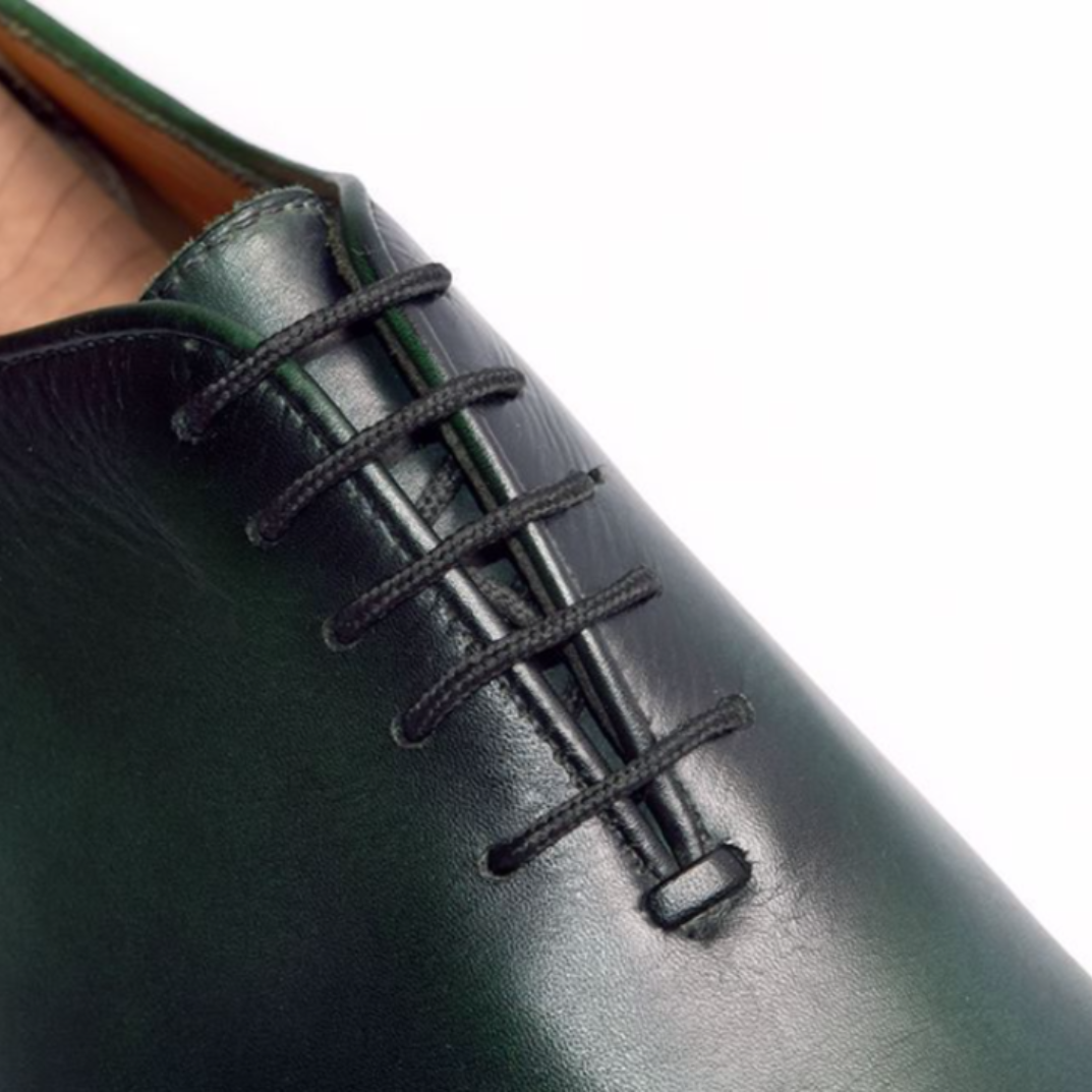 The Lincoln – Forest Green Patina Classic Leather Dress Shoes
