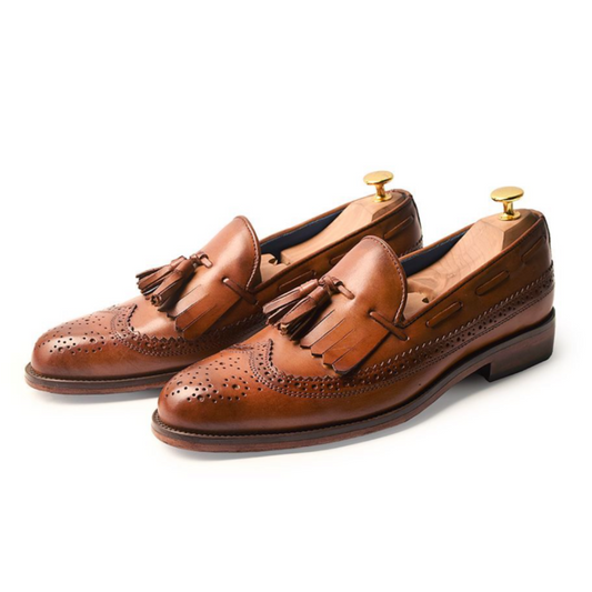 The Bruges Tassel – Handcrafted Kiltie Tassel Loafer in Brown