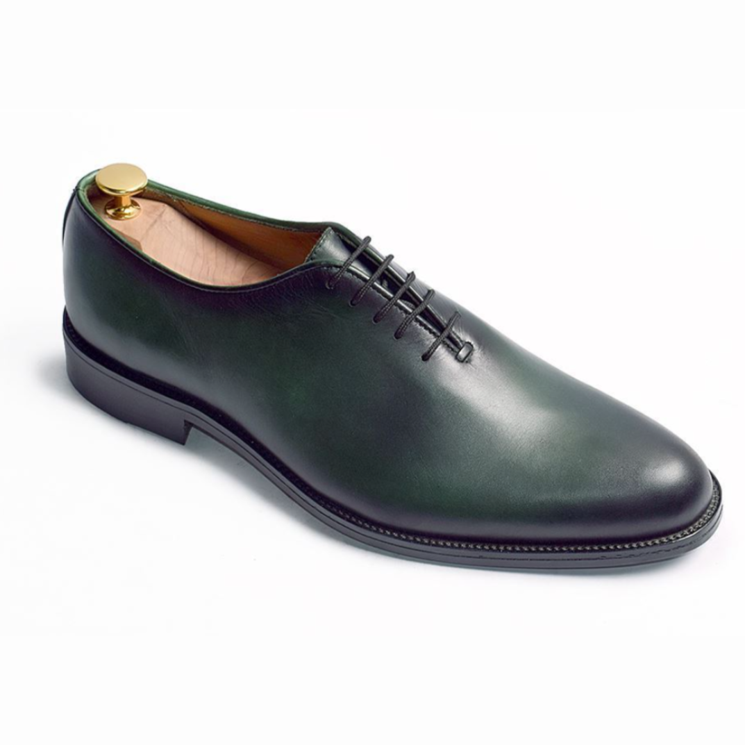 The Lincoln – Forest Green Patina Classic Leather Dress Shoes