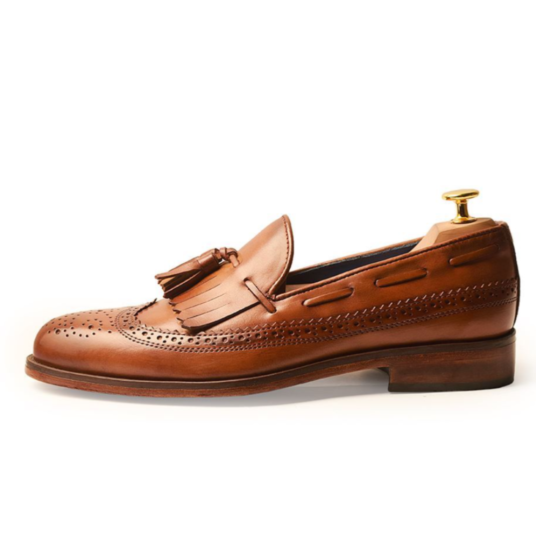 The Bruges Tassel – Handcrafted Kiltie Tassel Loafer in Brown