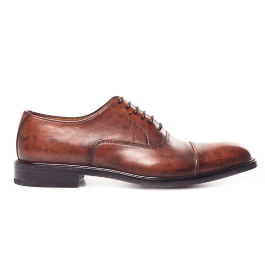The Vienna – Tobacco Patina Cap Toe Oxford Shoes