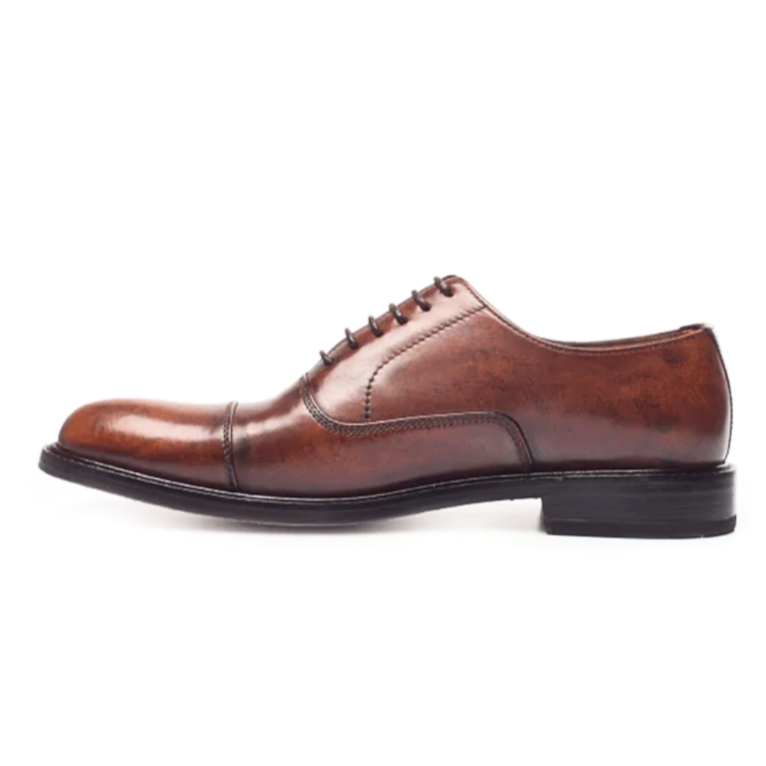 The Vienna – Tobacco Patina Cap Toe Oxford Shoes