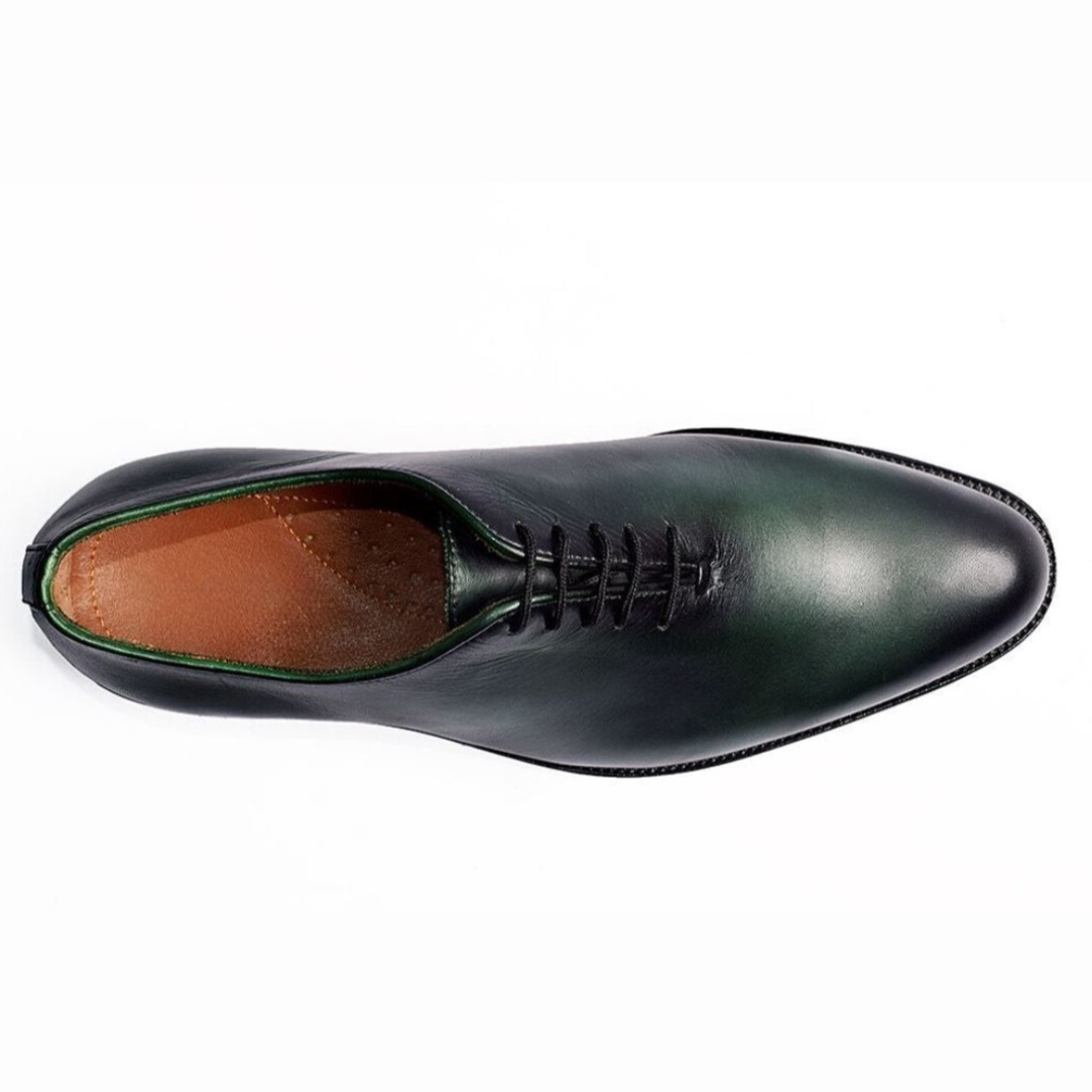 The Lincoln – Forest Green Patina Classic Leather Dress Shoes