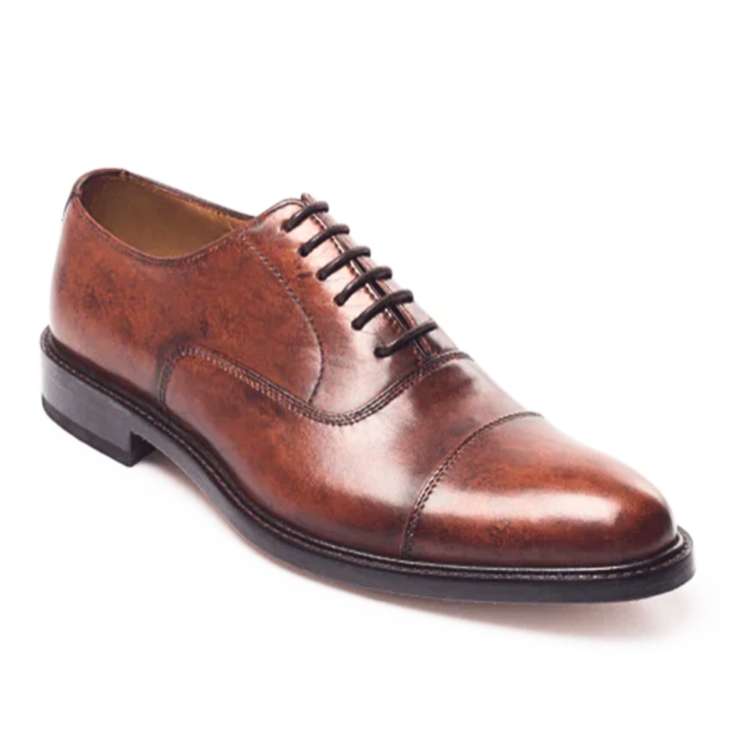 The Vienna – Tobacco Patina Cap Toe Oxford Shoes