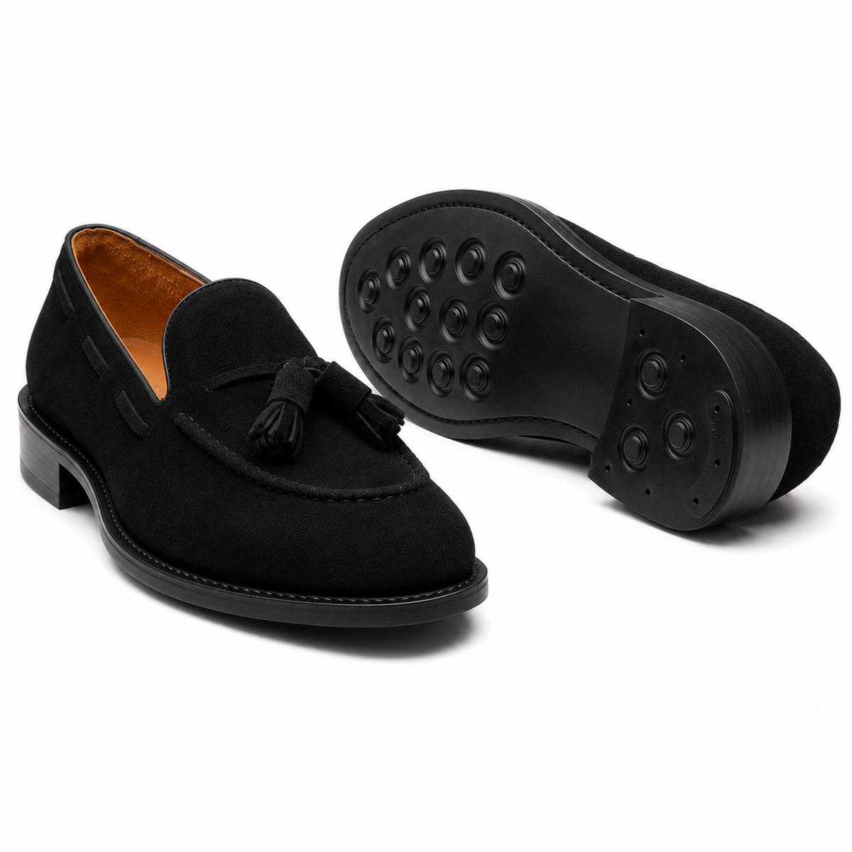 Oswald - Black Suede Tassel Loafer