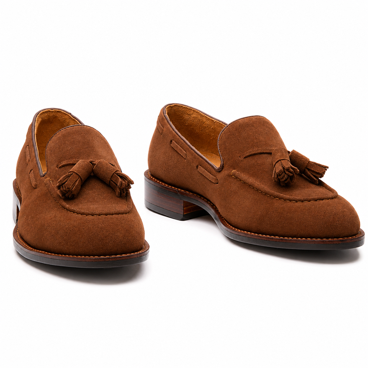 Oswald - Brown Suede Tassel Loafer